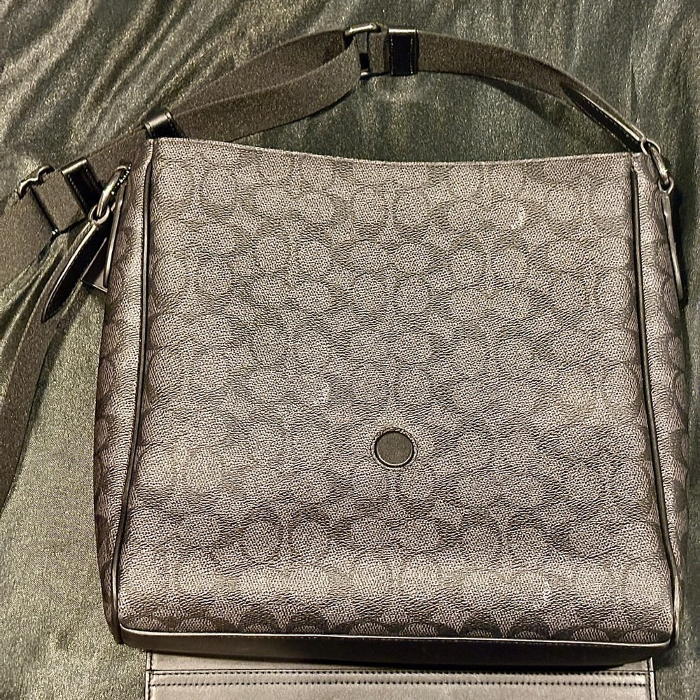 Coach Signature Monogram Duffel Bag in Black